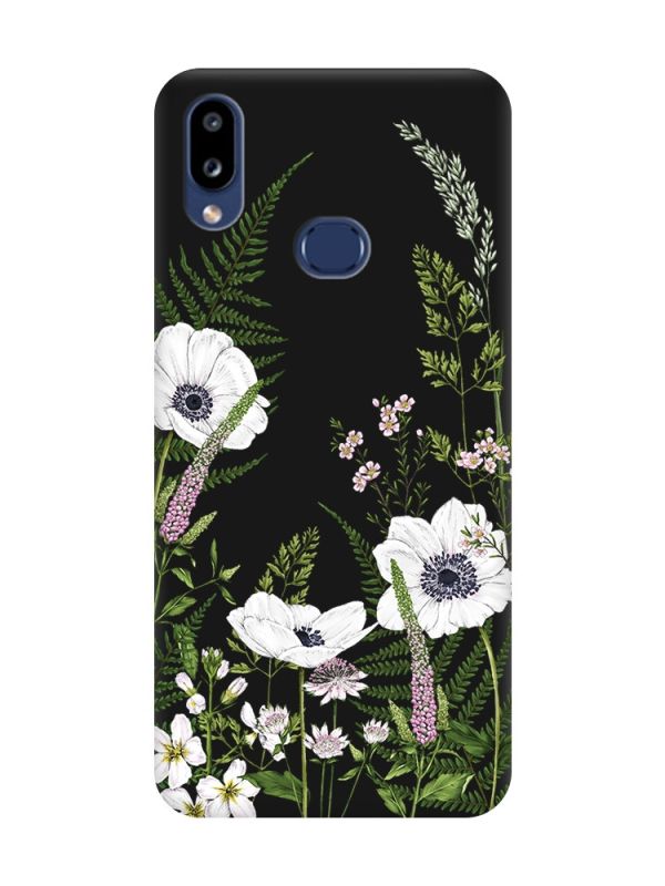 Матовий чорний чохол на Samsung Galaxy A10ѕ A107 :: Квіти польові (принт 363)