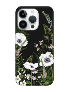 Матовий чорний чохол на Apple iPhone 14 Pro :: Квіти польові (принт 363)