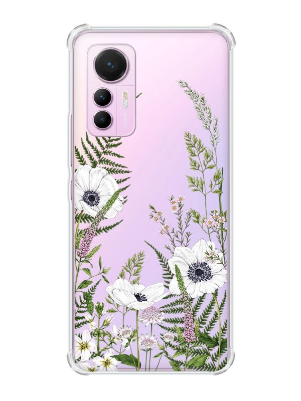 Чохол з потовщеними кутами на Xiaomi 12 Lite :: Квіти польові (принт 363)