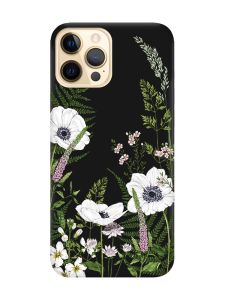Матовий чорний чохол на Apple iPhone 12 Pro Max :: Квіти польові (принт 363)