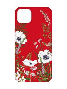 Матовий червоний чохол на iPhone 14 Plus :: Квіти польові (принт 363)