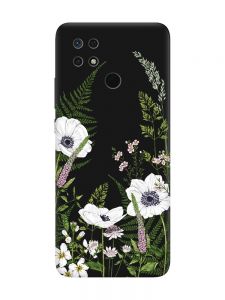 Матовий чорний чохол на Xiaomi Redmi 10C :: Квіти польові (принт 363)