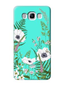 Матовий бірюзовий чохол на Samsung Galaxy J7(2016) J710 :: Квіти польові (принт 363)