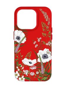 Матовий червоний чохол на Apple iPhone 14 Pro Max :: Квіти польові (принт 363)