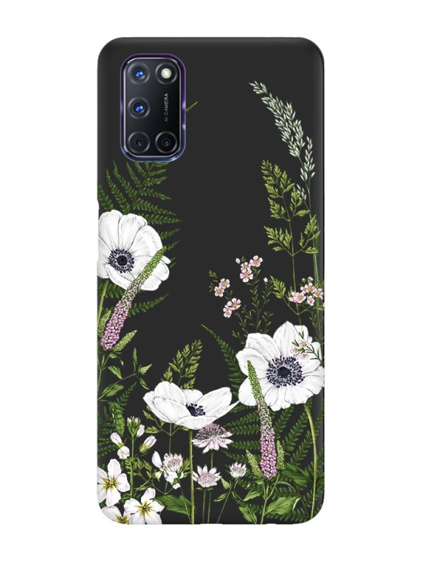 Матовий чорний чохол на Oppo A52/A72/A92 :: Квіти польові (принт 363)