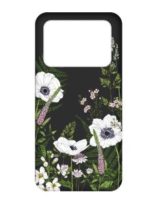 Матовий чорний чохол на Xiaomi Poco X4 Pro 5G :: Квіти польові (принт 363)