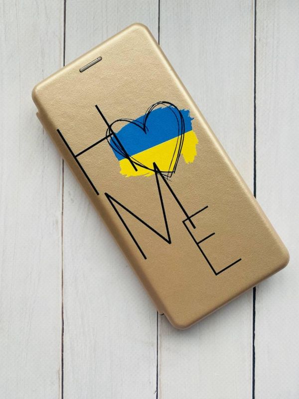 Чохол-книжка з малюнком для Samsung Galaxy A32 Золотий :: Дім Україна (принт 353)