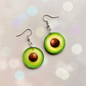 Сережки Авокадо (на глянцевому акрилі)