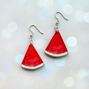 Сережки Кавун (на глянцевому акрилі)