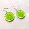 Сережки Лайм (на глянцевому акрилі)