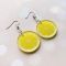 Сережки Лимон (на глянцевому акрилі)