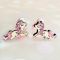 Дитячі сережки кліпси Єдинороги (принт k_002)