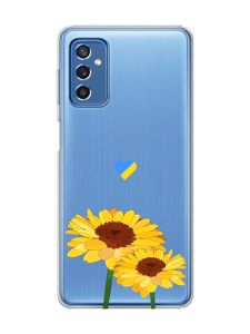 Прозорий чохол на Samsung Galaxy M52 :: Жовті квіти (принт 364)
