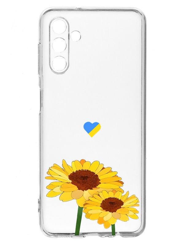 Прозорий чохол на Samsung Galaxy A54 5G / A546 :: Жовті квіти (принт 364)