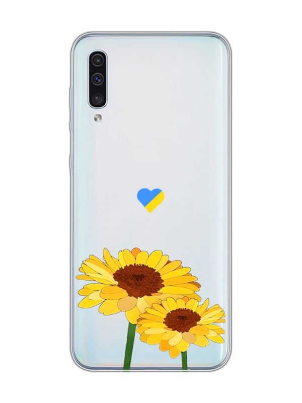 Прозорий чохол на Samsung Galaxy A50 (2019) A505/A30s :: Жовті квіти (принт 364)