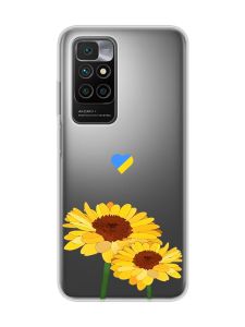 Прозорий чохол на Xiaomi Redmi 10/10 (2022) :: Жовті квіти (принт 364)