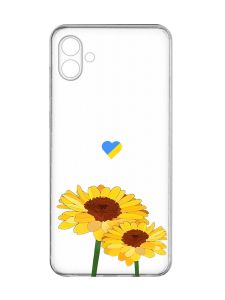 Прозорий чохол на Samsung Galaxy A04e/A042 :: Жовті квіти (принт 364)