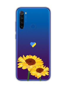 Прозорий чохол на Xiaomi Redmi Note 8T :: Жовті квіти (принт 364)