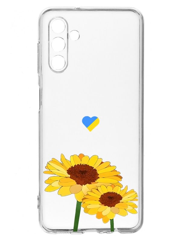 Прозорий чохол на Samsung Galaxy A04s/A13 5G :: Жовті квіти (принт 364)