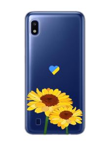 Прозорий чохол на Samsung Galaxy A10 (2019) A105 :: Жовті квіти (принт 364)