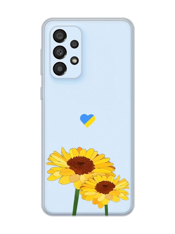 Прозорий чохол на Samsung Galaxy A33 5G :: Жовті квіти (принт 364)