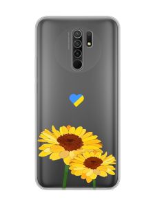 Прозорий чохол на Xiaomi Redmi 9 :: Жовті квіти (принт 364)