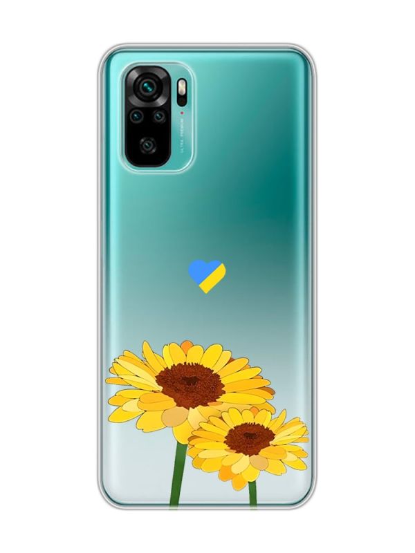 Прозорий чохол на Xiaomi Redmi Note 10 / Note 10s  :: Жовті квіти (принт 364)