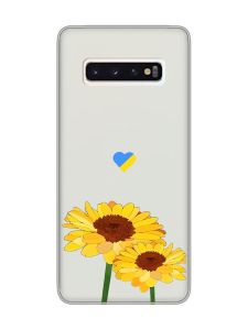 Прозорий чохол на Samsung Galaxy S10 :: Жовті квіти (принт 364)