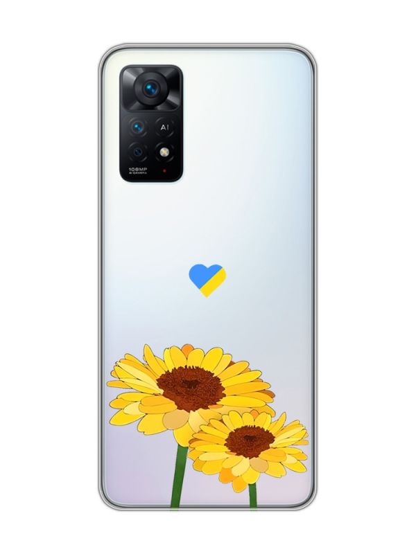 Прозорий чохол на Xiaomi Redmi Note 11 Pro :: Жовті квіти (принт 364)