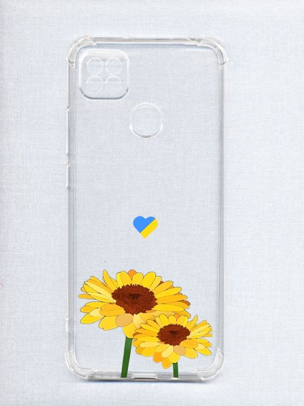 Чохол з потовщеними кутами на Xiaomi Redmi 9C/10A :: Жовті квіти (принт 364)