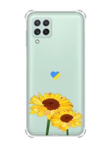 Чохол із потовщеними кутами на Samsung Galaxy A22 5G / A22s 5G :: Жовті квіти (принт 364)