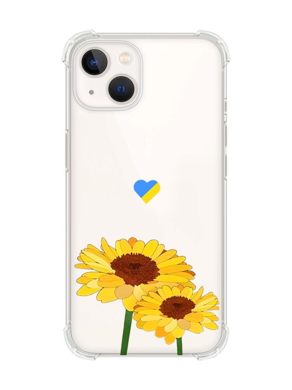 Чохол із потовщеними кутами на iPhone 14 Plus :: Жовті квіти (принт 364)