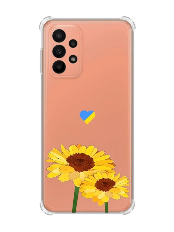 Чохол з потовщеними кутами на Samsung Galaxy A23 :: Жовті квіти (принт 364)