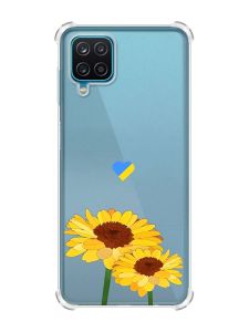 Чохол з потовщеними кутами на Samsung A12 4G :: Жовті квіти (принт 364)