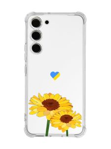 Чохол з потовщеними кутами на Samsung Galaxy S23 :: Жовті квіти (принт 364)