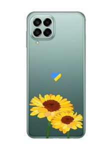 Прозорий чохол на Samsung Galaxy M33 5G :: Жовті квіти (принт 364)