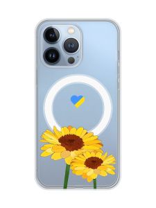 Магнітний чохол на iPhone 13 Pro (6.1) із підтримкою MagSafe :: Жовті квіти (принт 364)