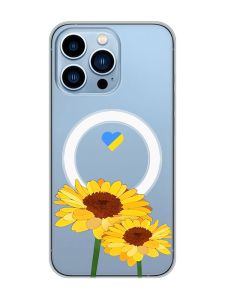 Магнітний чохол на iPhone 13 Pro Max із підтримкою MagSafe :: Жовті квіти (принт 364)
