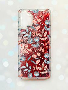 Чохол з плаваючими блискітками Samsung Galaxy A32 Червоний :: Квітковий фон (принт 370)