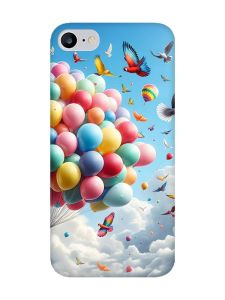 Матовий чохол з рожевими боками на iPhone 7 / 8 :: Повітряні кульки (принт 365)