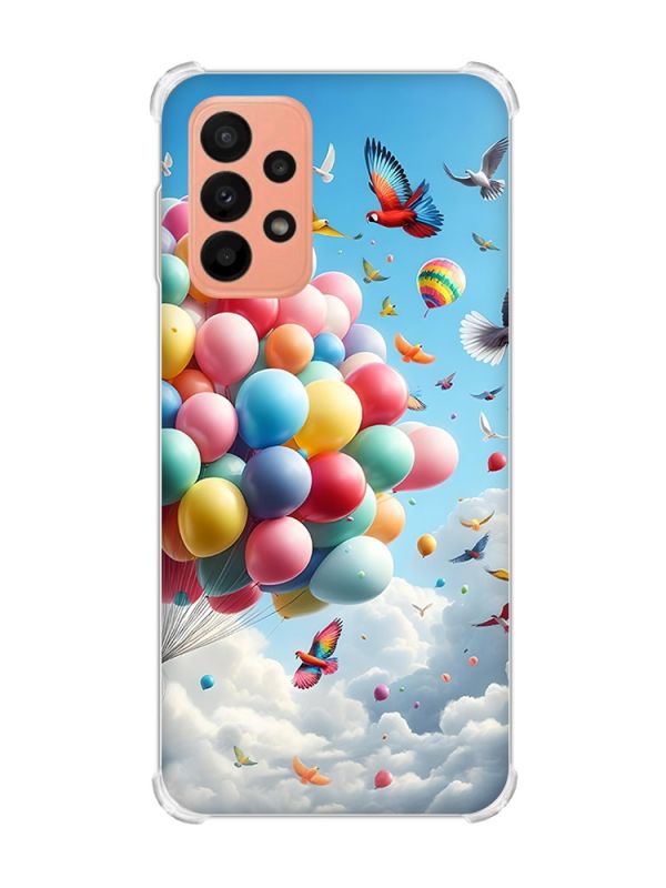 Чохол з потовщеними кутами на Samsung Galaxy A23 :: Повітряні кульки (принт 365)