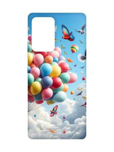 Матовий чохол з рожевими боками на Samsung Galaxy A52 :: Повітряні кульки (принт 365)