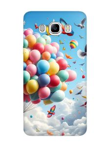 Матовий чохол з чорними боками на Samsung Galaxy J7(2016) J710 :: Повітряні кульки (принт 365)