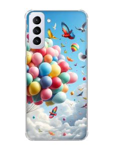 Чохол з потовщеними кутами на Samsung Galaxy S21 Plus :: Повітряні кульки (принт 365)