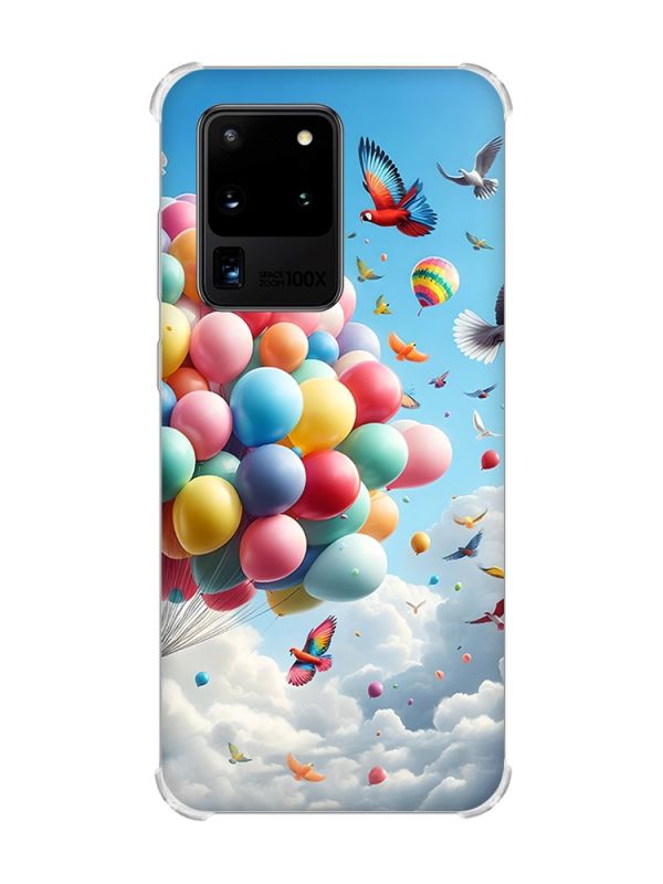 Чохол з потовщеними кутами на Samsung Galaxy S20 Ultra :: Повітряні кульки (принт 365)