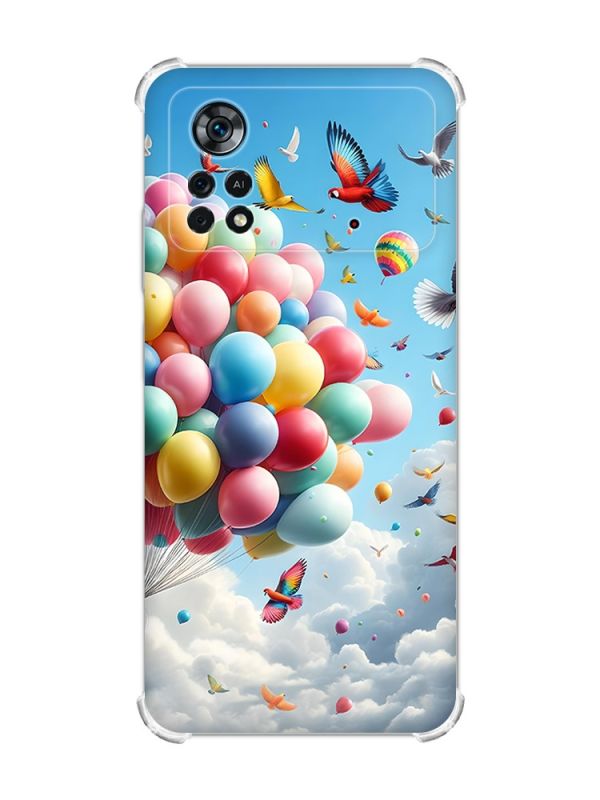 Чохол з потовщеними кутами на Xiaomi Poco X4 Pro 5G :: Повітряні кульки (принт 365)