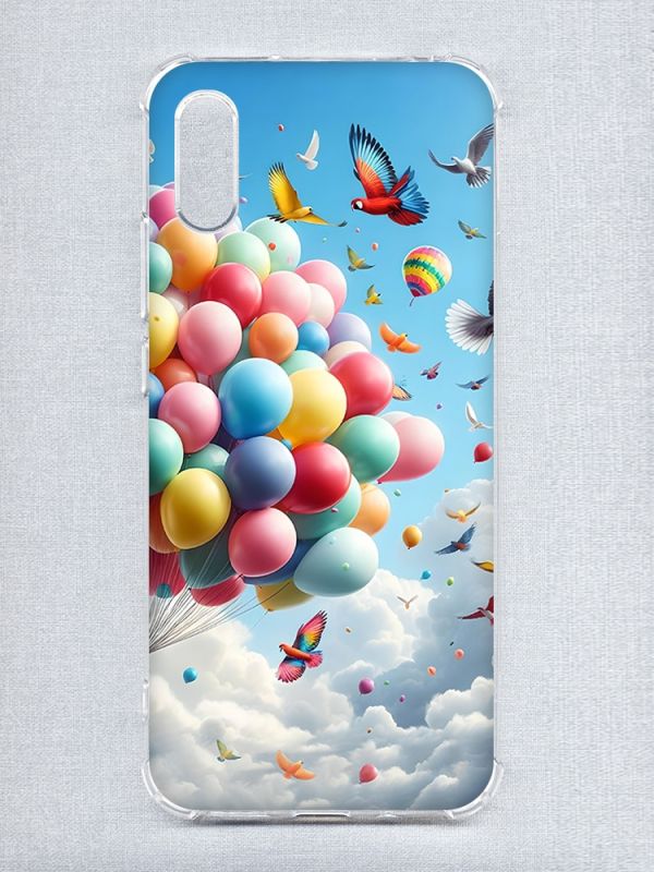 Чохол з потовщеними кутами на Xiaomi Redmi 9A :: Повітряні кульки (принт 365)