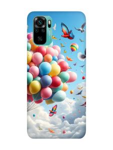 Матовий чохол з чорними боками на Xiaomi Redmi Note 10 / Note 10s :: Повітряні кульки (принт 365)