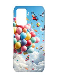 Матовий чохол з чорними боками на Xiaomi Redmi Note 11 4G :: Повітряні кульки (принт 365)