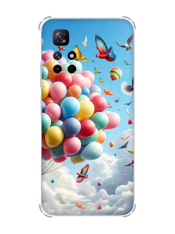 Чохол з потовщеними кутами на Xiaomi Redmi Note 11 4G :: Повітряні кульки (принт 365)